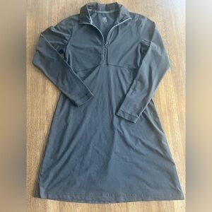 Title Nine Black Dress 1/4 Quarter Zip Sporty Athletic Casual - Size S
